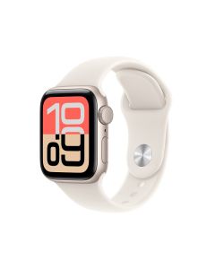 Apple Watch SE 3 GPS 40mm Aluminium Case with Starlight Sport Band - M/L (MEH54ZP/A) - Starlight