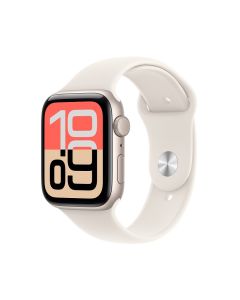 Apple Watch SE 3 GPS 44mm Aluminium Case with Starlight Sport Band - M/L (MEHJ4ZP/A) - Starlight