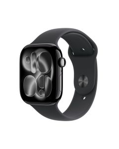 Apple Watch Series 11 GPS 46mm Aluminium Case with Black Sport Band - M/L (MEUX4ZP/A) - Jet Black