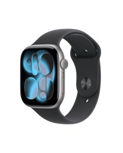 Apple Watch Series 11 GPS 46mm Aluminium Case with Black Sport Band - M/L (MEV44ZP/A) - Space Grey
