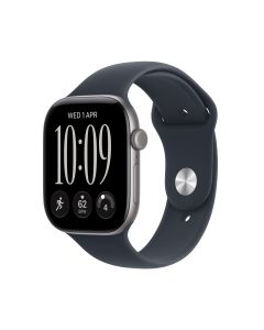 Apple Watch Series 12 GPS 46mm  Aluminum Case With Navy Blue Sport Band - M/L (MJEJ4X/A) - Space Grey
