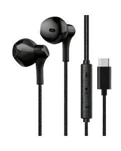 Hedonic USB-C Braided Flat Earphone (with Mic)