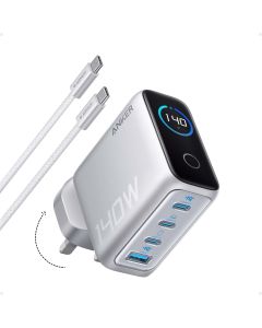 ANKER Charger (140W, 4-Port, PD 3.1) Silver